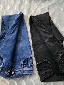 Women's Jeans (Blue & Black)