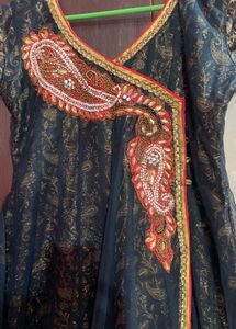 Black And Red Anarkali Dress