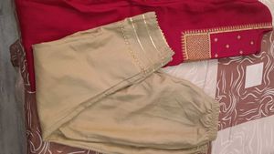 Red Rose Kurta Pant Set