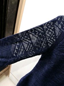Navy Lace Sheath Dress