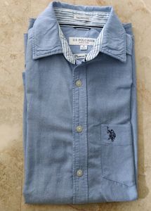U.S. Polo Sky Blue Shirt For Men.