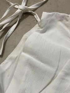 White Tie Back Top