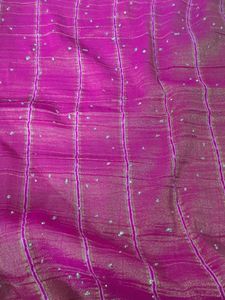 Pink Saree And Violet Pallu Sari With Jari Border