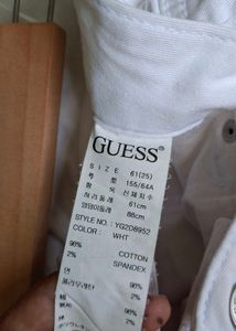 GUESS White Denim Shorts