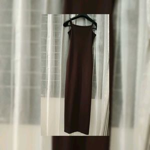Elegant Brown Maxi Dress