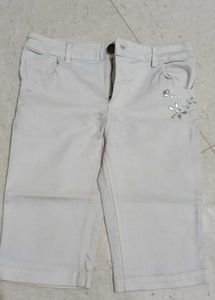 White Capris with Embellishments