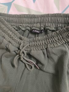 Olive Green Casual Pants