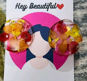 Floral Resin Earrings