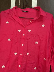 Heart Embroidered Shirt