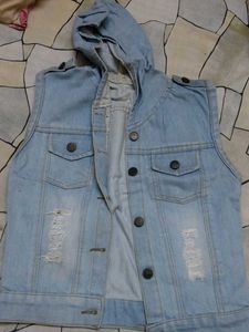 Denim Half Sleeve Jacket