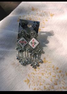 Silver-Tone Drop Earrings