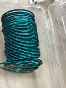 Sea Green Metal Bangles