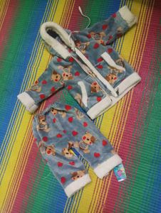 Cute Bear Fleece Kids Outfit