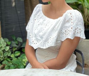White Eyelet Maxi Dress