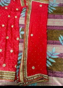 Red Embroidered Punjabi Salwar Suit