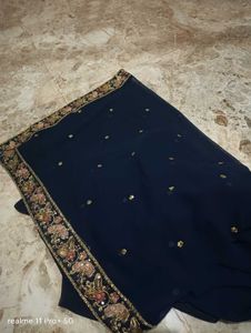 Embroidered Saree with Blouse
