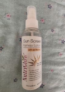 Sunscreen Fairness Lotion  Brand : Nutriglow Spf 40 PA+++ Non Sticky Oil Control, 10x Whitening Effect Protect Tanning And Ageing