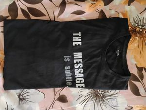 Zudio Black Graphic T-Shirt – “The Message is Subt
