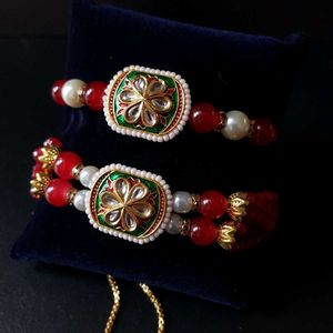Kundan Rakhi Set