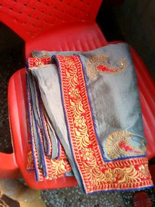 Elegant Embroidered Saree