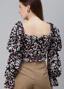 Floral Print Crop Top