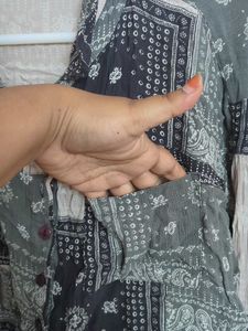 Patchwork Print Shirt