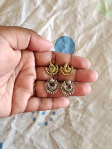 Beautiful 😍 Golden Silver Earrings 😍😍