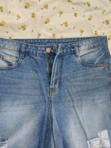 Distressed Denim Shorts
