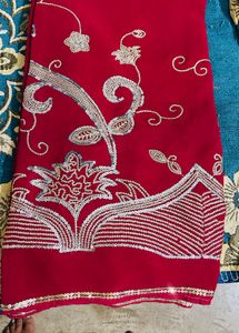 Red New Saree
