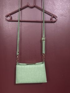Mint Green Croc Embossed Bag