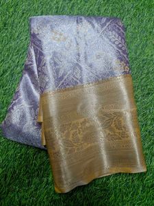 Navy Blue Kanjeevaram Silk Saree