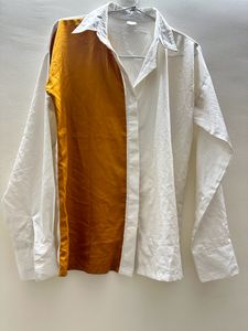 White And Mustard Shirt