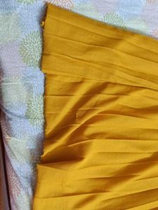 Pleated Yellow Maxi Skirt