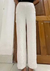 White Straight Pants