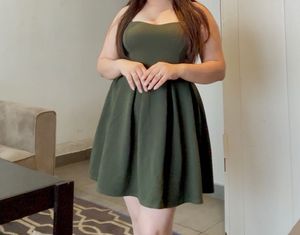 Olive Green Sweet Heart Dress