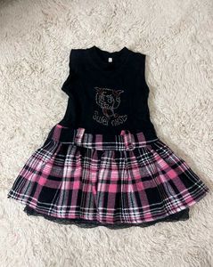 Pink Plaid Girls Outfit