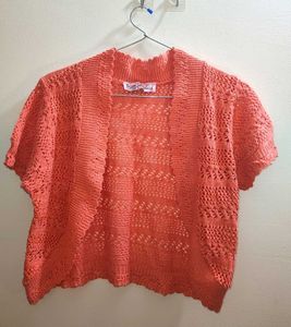 Coral Knit Shrug