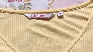 Butter Yellow Daisy Knit Baby Tee