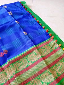 🆕 OFFER BLUE SAREE💙💚✨