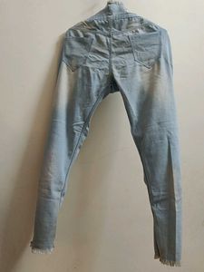Distressed Hem Jeans