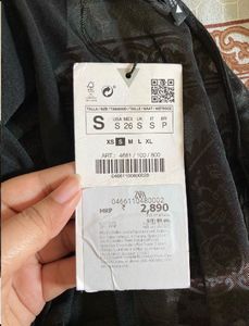 Zara Black Mesh Corset Top