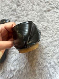Black Chain Loafer Mules