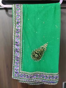 Ethnic gharga with duppata and blouse piece