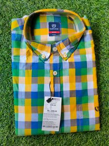 Colorful Plaid Button-Down Shirt
