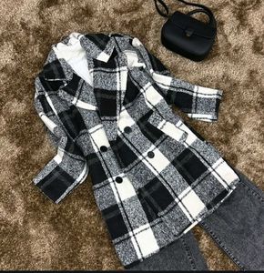 Plaid Double Breasted Coat