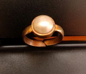 Gold Plated Pearl(Moti) Ring