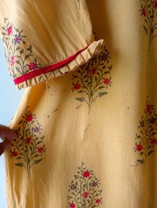 Sale Price Slashed..Yellow Cotton Kurta Combo