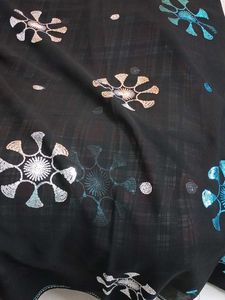 Black  colour sequins saree