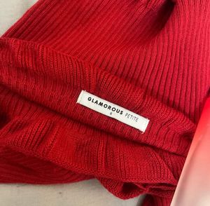 Red Ruffled Crop Top