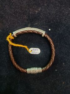Pure Silver Leather Belt Kada 💯😍